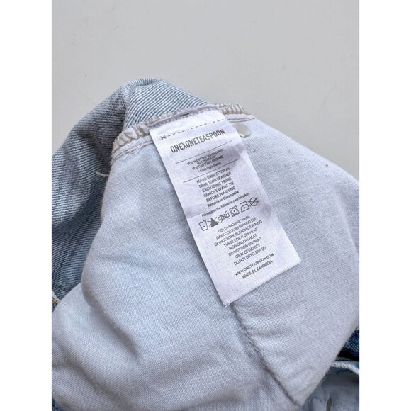 ONE TEASPOON Vintage Medium Rinse Distressed Tapered Drop Crotch Jeans, Size XXS - Picture 11 of 12